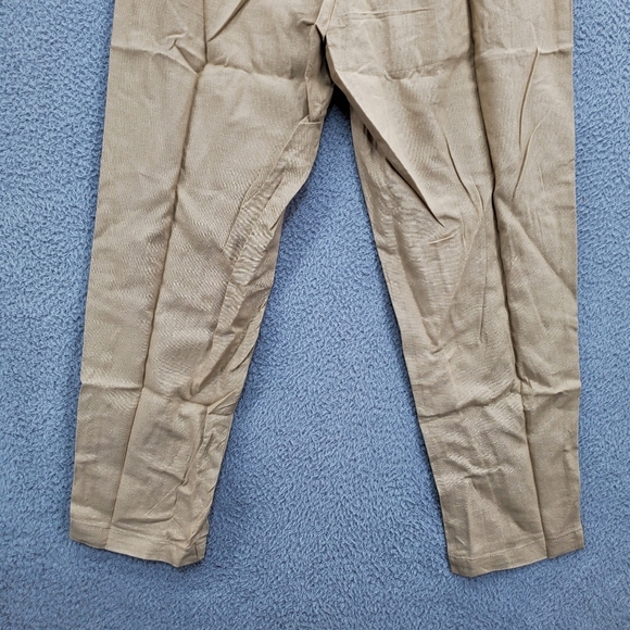 Jessica London Lightweight Linen Blend Straight Leg Pants Tan Plus Size 12W - Picture 8 of 11